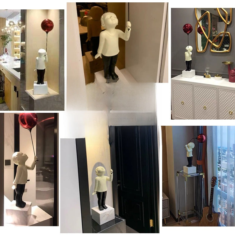 Balloon Boy Sculpture Decorative Item