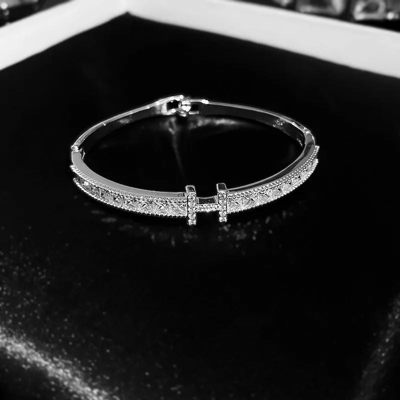 Serpentine Crystal Cuff Bracelet