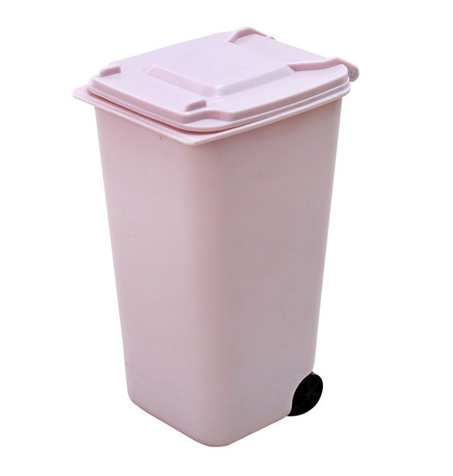 Mini plastic trash can