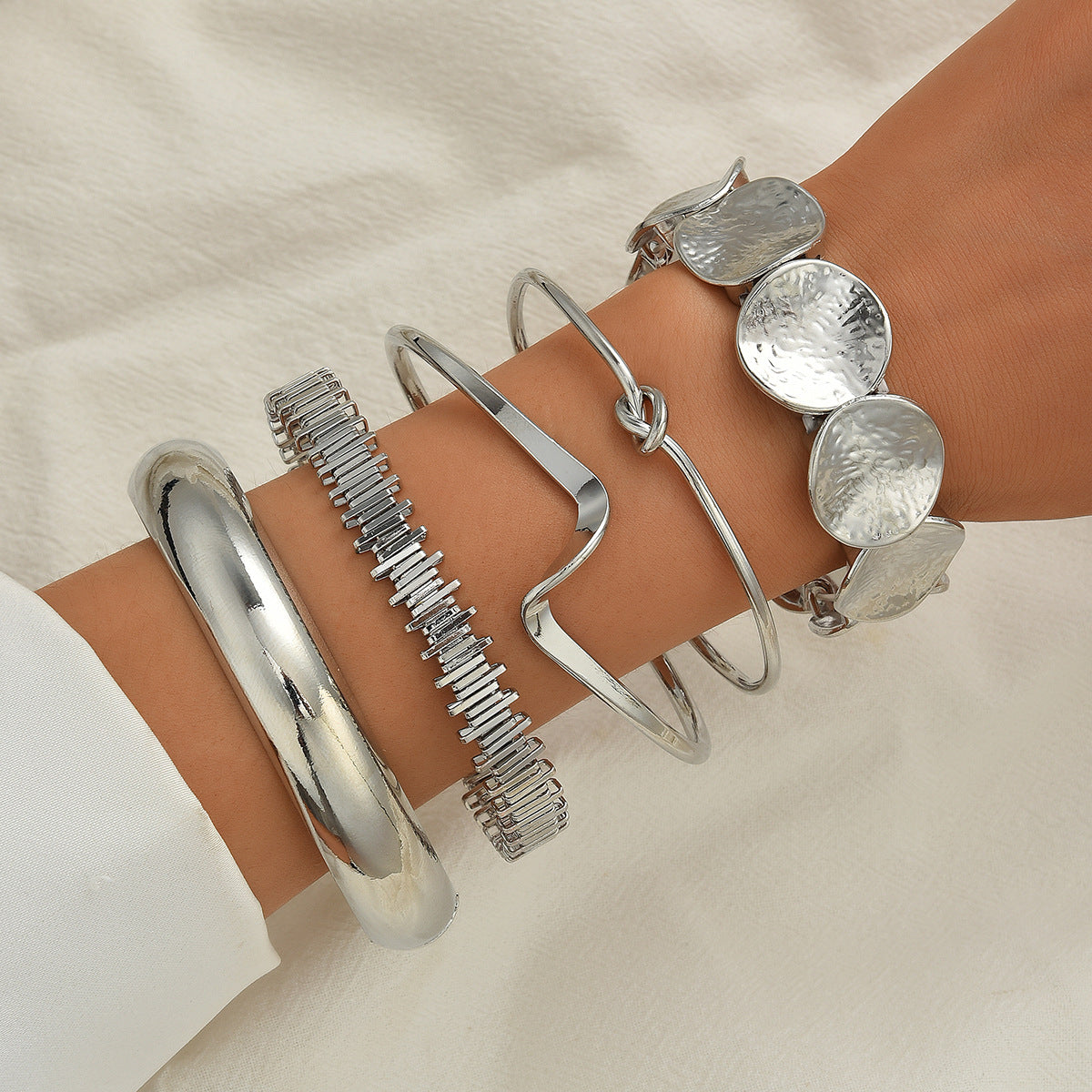Layered Open Bracelets Set for Women