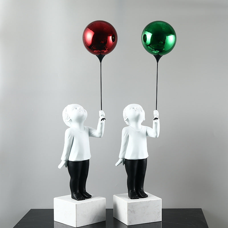 Balloon Boy Sculpture Decorative Item
