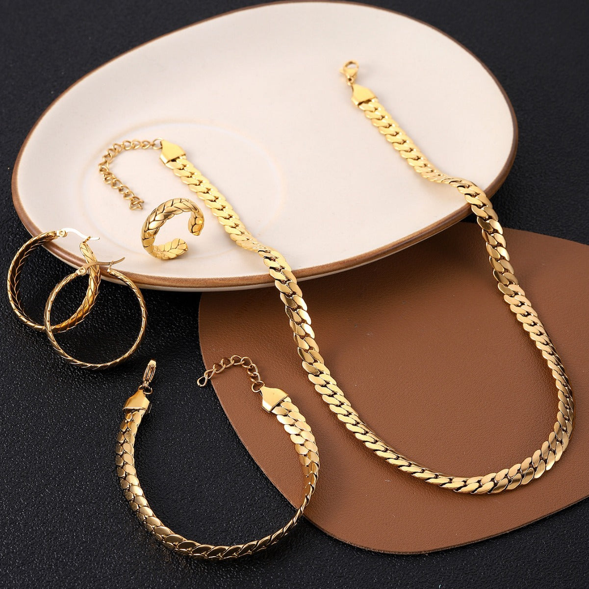 Titanium Steel Jewelry Set