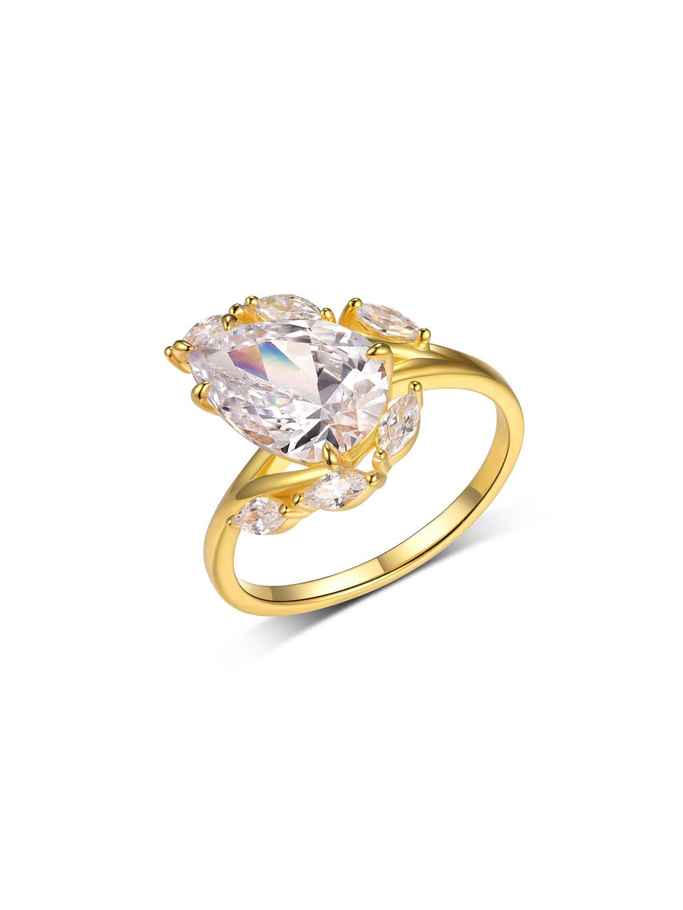 Moissanite Silver Ring