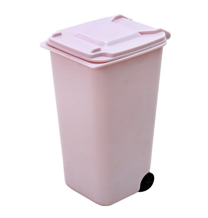 Mini plastic trash can