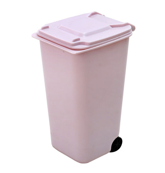 Mini plastic trash can