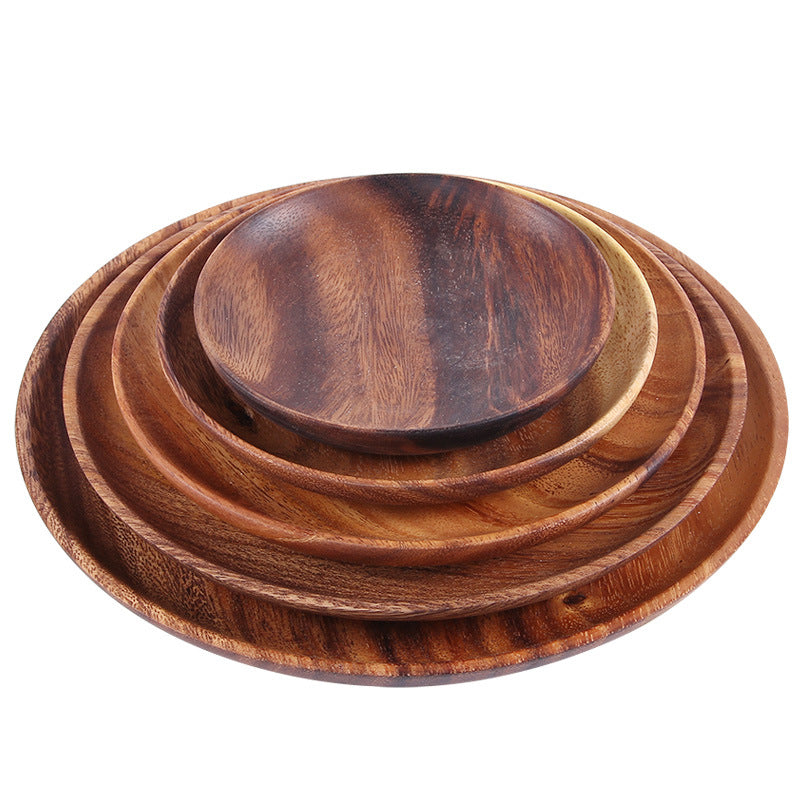 Cassia wood round tray