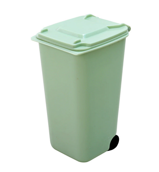 Mini plastic trash can