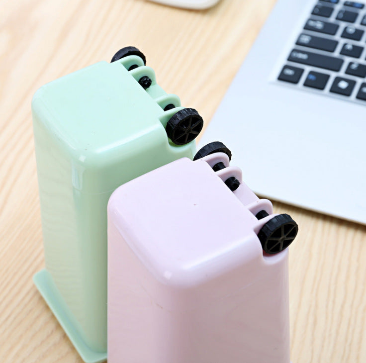 Mini plastic trash can