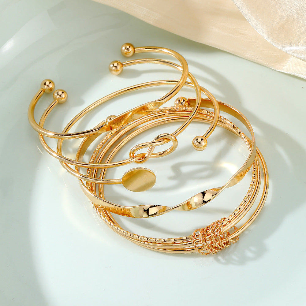 Layered Open Bracelets Set for Women