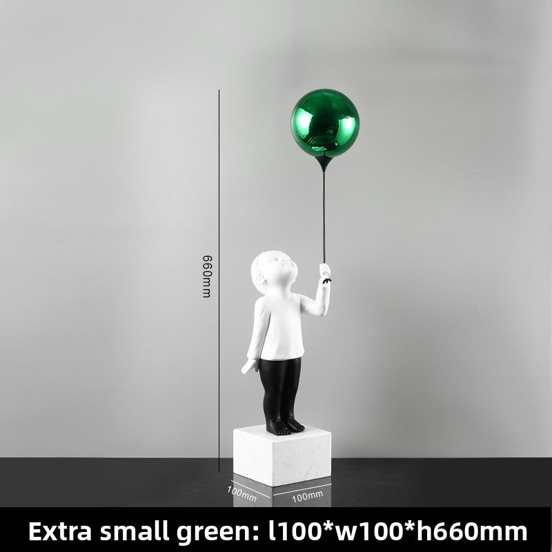 Balloon Boy Sculpture Decorative Item