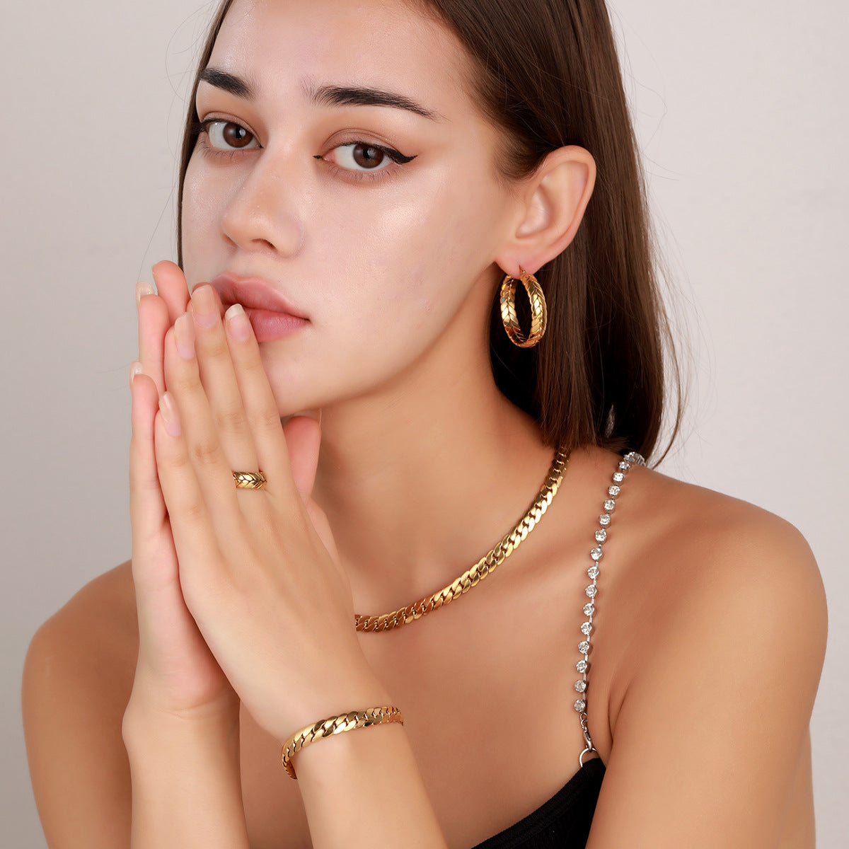 Titanium Steel Jewelry Set