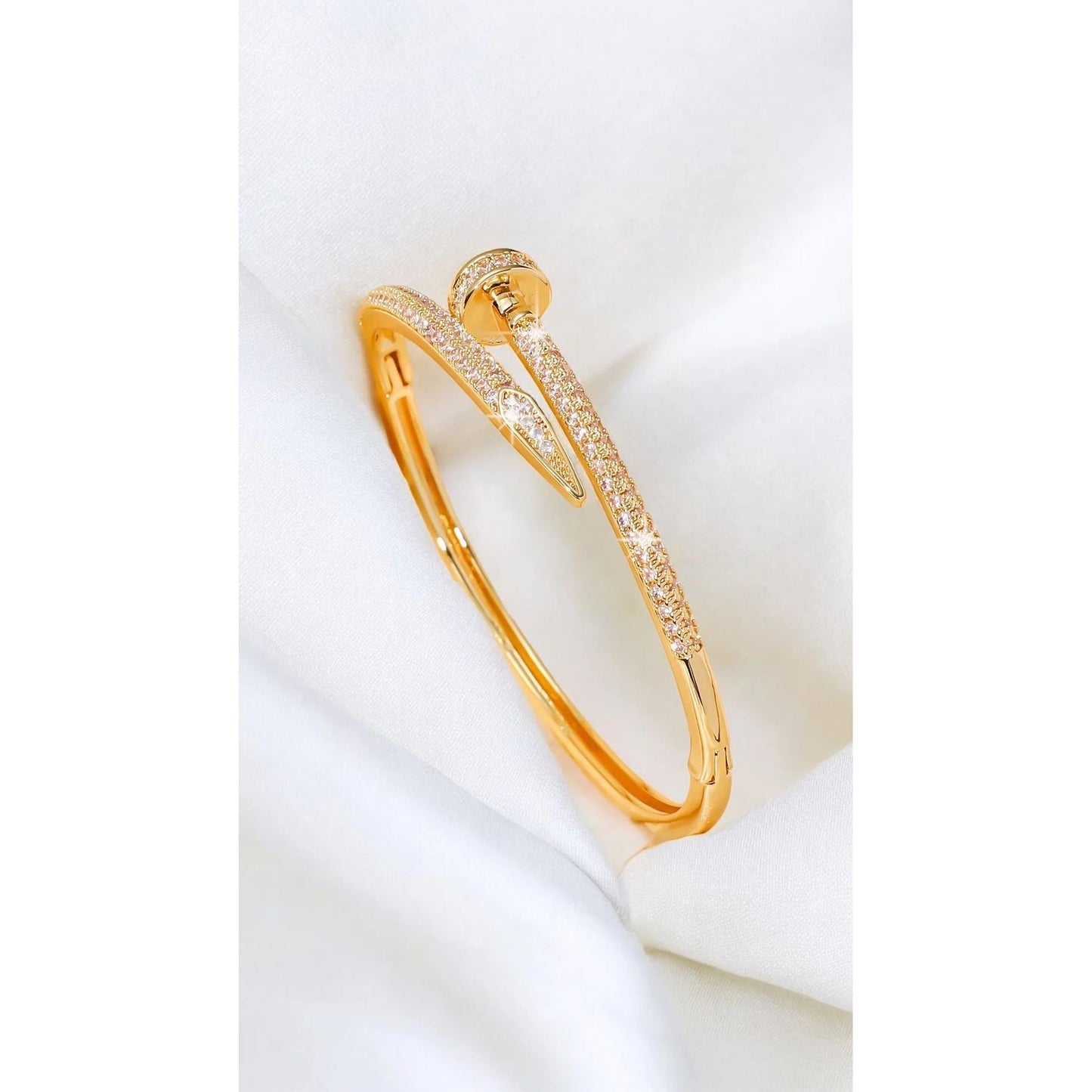 Serpentine Crystal Cuff Bracelet