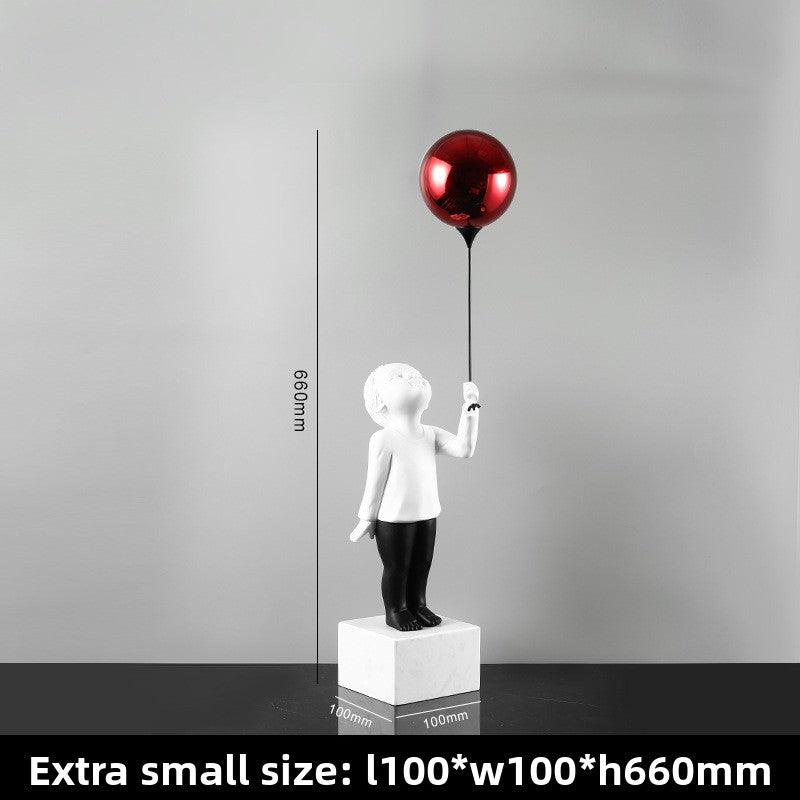 Balloon Boy Sculpture Decorative Item
