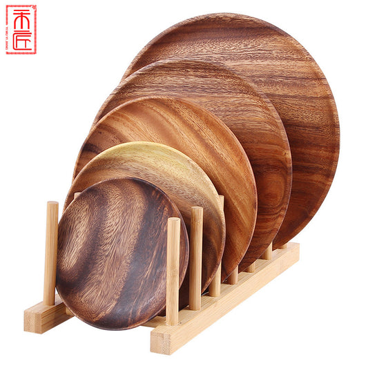 Cassia wood round tray