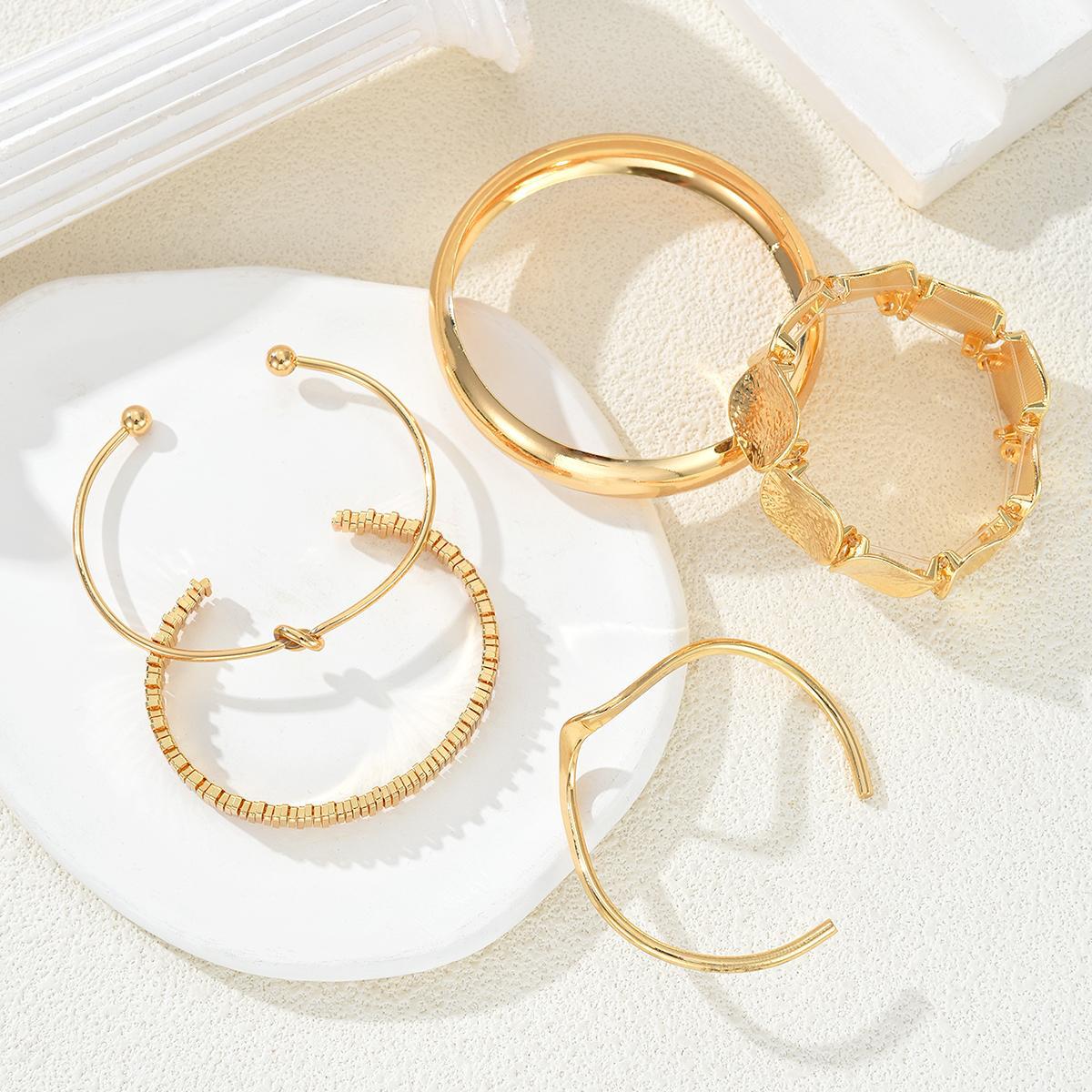 Layered Open Bracelets Set for Women