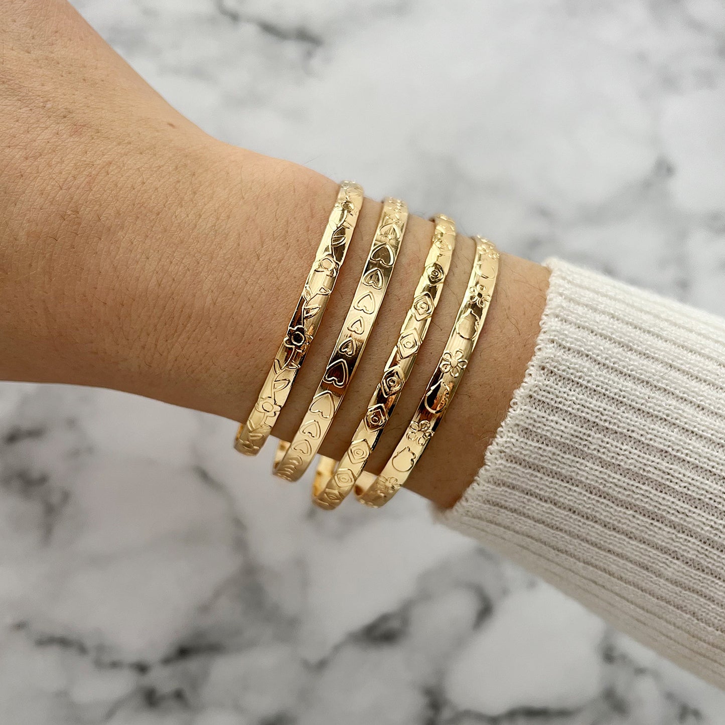 Layered Open Bracelets Set for Women